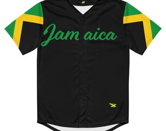 Jamaica Jersey, Personalized Jersey, Baseball Jersey, Jamaica Clothing, Jamaican Pride, Name Gift, Jamaica Flag, Rasta