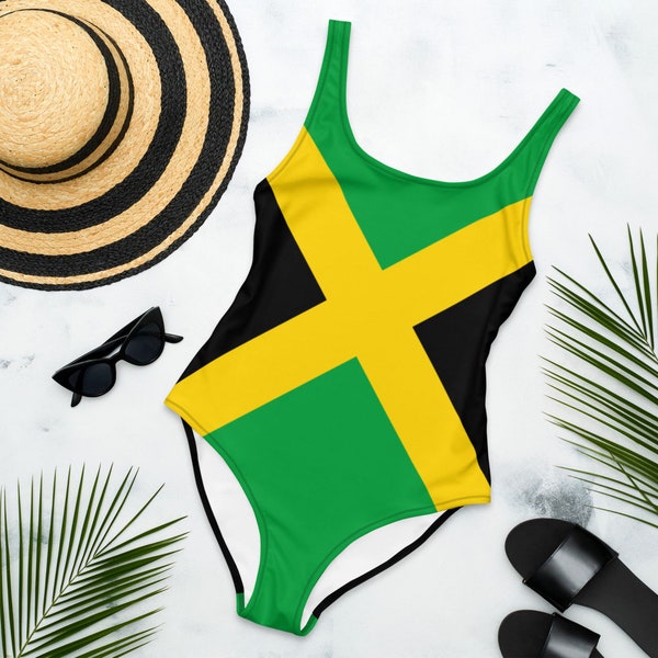 Jamaica One-Piece Swimsuit, SWIMSUIT ONLY, Large Bust Swimwear, Jamaica Swimwear, Jamaican Clothing, Plus Size Swimwear