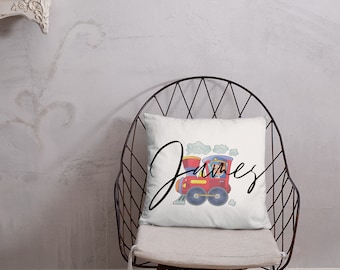 Personalized Train Name Pillow ~  Gift ~ Toddler Gift ~ Decorative Pillow ~ Nursery Decor