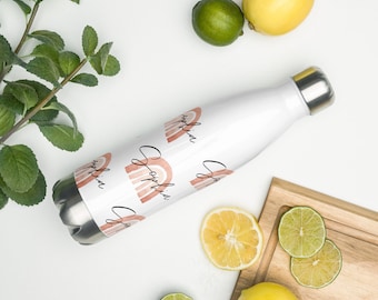 Personalized Rainbow Name Stainless Steel Water Bottle, Custom Water Bottle, Hot and Cold Liquids
