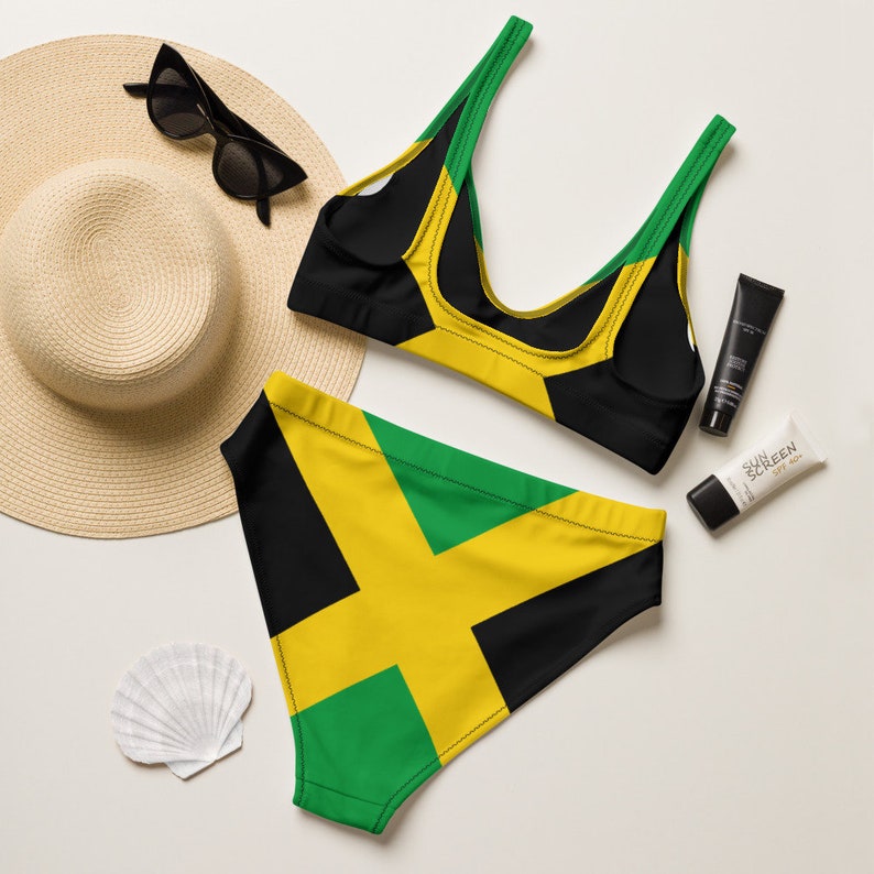 Jamaica Highwaisted Bikini, Large Bust Swimwear, Jamaica Swimwear