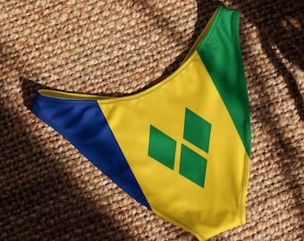 Saint Vincent and the Grenadines V-cut bikini bottom, St Vincent, Plus Size Swimwear, Large Bust Swimsuit, Carnival