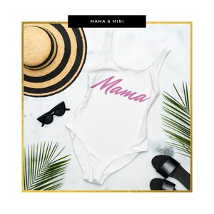 Mama and Mini One-Piece Swimsuit, Mommy and Me, Mini Me, Mommy and Me Swimwear, Mother&#39;s Day Gift, Mom of Daughter. Gift, Plus Size Swimwear