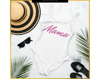 Mama and Mini One-Piece Swimsuit, Mommy and Me, Mini Me, Mommy and Me Swimwear, Mother's Day Gift, Mom of Daughter. Gift, Plus Size Swimwear