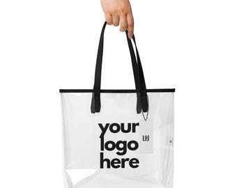 Customized Clear tote bag, Personalized Beach Bag, Company Branding, Company Logo, Water Proof Bag