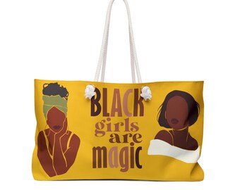Black Girl Magic Weekender Bag, Black Girl Art, Beach Bag, Black History