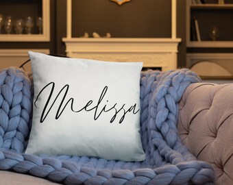 Personalized Name Decorative Throw Pillow ~ Calligraphy Pillow ~ Mothers Day Gift ~ For Mom ~  Shower Gift