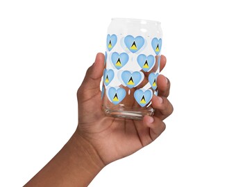 St. Lucia Can-shaped glass