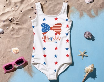 USA Kids Swimsuit, Girls One Piece, United States of America, Fourth of July, 4th of July, Gift for Daughters, Gift for girls, Kids swimwear