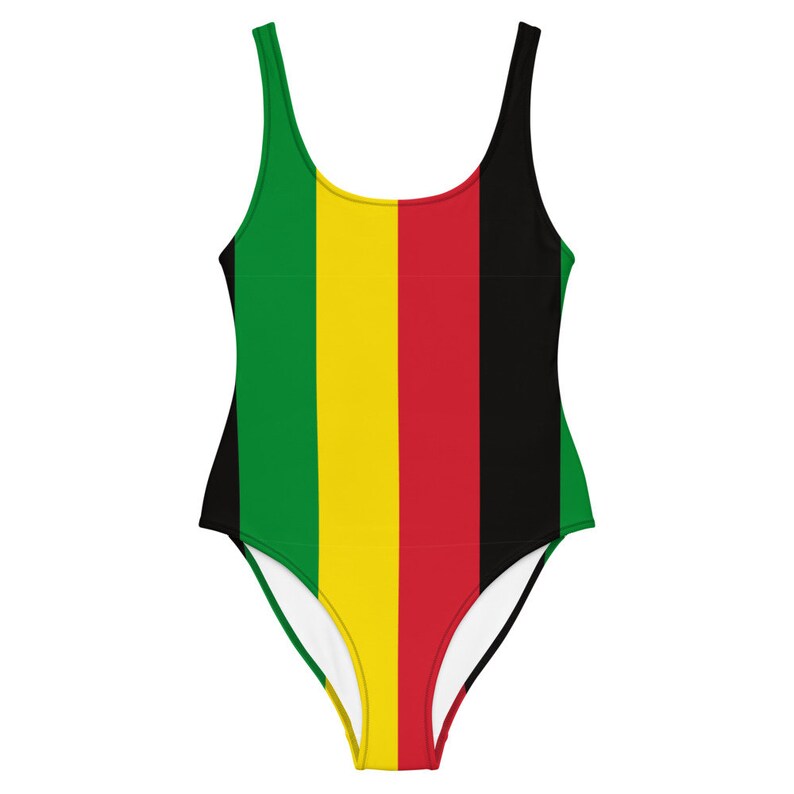 Jamaica Rasta Onepiece Swimsuit, Ecofriendly, Jamaican Clothing