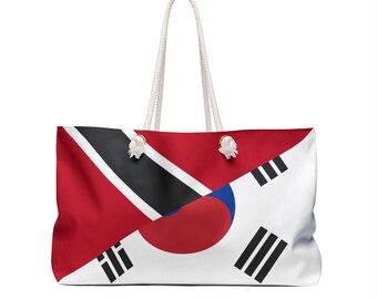 Korea/Trinidad Weekender Bag, Beach Bag, Teacher Tote