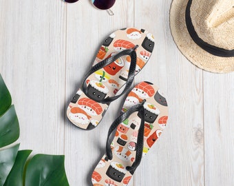Sushi Lover Flip Flops, Sashimi Sandals, Foodie GiftGift for Foodie, Gift for Sushi Lover, Gift for Girlfriend