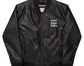 Custom Jacket, Leather Bomber Jacket, For Women, For Men, Custom Leather, Embroidered Jacket, Personalized Gift, Biker Jacket
