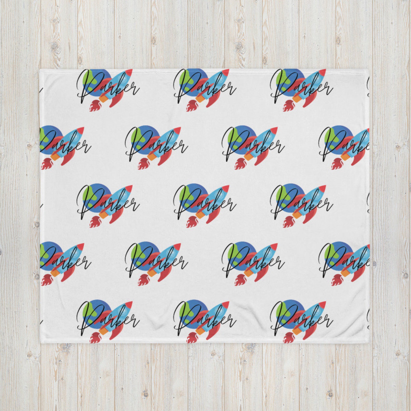 Personalisierte Rakete Schiff werfen Decke Weltraumdecke | Etsy