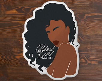 Black Girl Magic Pillow, Black Art, Throw Pillow