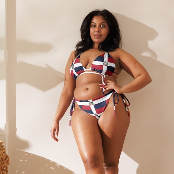 Dominican Republic Flag Bikini, Two Piece Swimsuit, Dominican