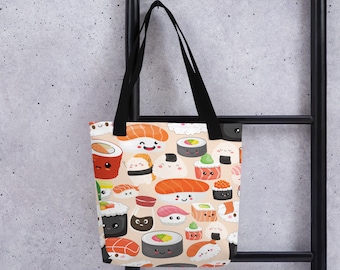 Sushi Tote Bag, Sushi Lover, Sashimi, Foodie GiftGift for Foodie, Gift for Sushi Lover, Gift for Girlfriend