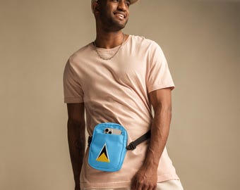 St. Lucia Crossbody Bag, Utility Bag, Carnival Bag, St. Lucia Carnival, , Monday Wear, St. Lucia Clothing, Unisex Bag, Lucian