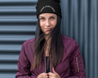 Customized Embroidered Beanie, Personalized Winter Hat, Company Merch, Custom, Customizable, Logo, Toque