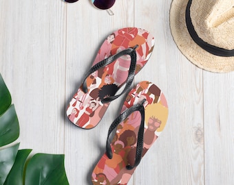Beautiful Women Flip-Flops, Feminist, Women Support Women, Empowerment, Black Girl Magic