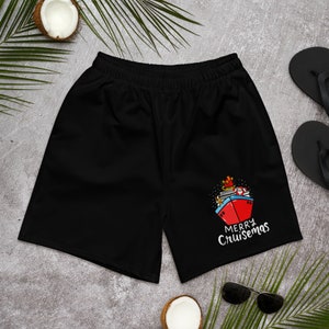 Merry Cruisemas, Swim Shorts, Men&#39;s Swimsuit, Merry Christmas, Santa on Vacation, Christmas trip, Christmas vacation, Men&#39;s Swimwear