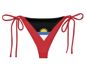 Anitgua & Barbuda string bikini bottom, Women's Swimsuit, Sexy Antigua Swimwear, Plus Size Swimwear, Bikini Set