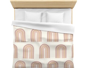 Boho Rainbow Microfiber Duvet Cover
