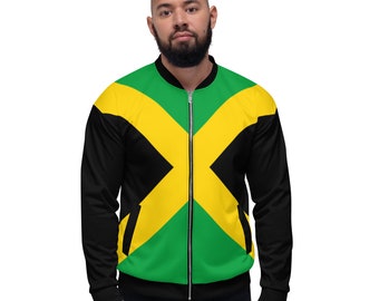 Jamaica Unisex Bomber Jacket, Custom Jacket, Jamaican Clothing