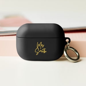 Personalized Case for AirPods® Case, Rubber Case for AirPods®, Name Gift, Key Chain,