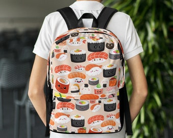 Sushi Backpack, Sushi Lover, Sashimi, Foodie GiftGift for Foodie, Gift for Sushi Lover, Gift for Girlfriend