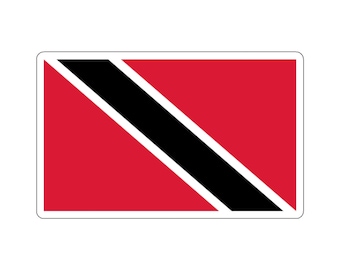 Trinidad Flag Sticker, Trini, Trinidad Carnival