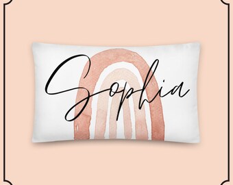 Personalized Rainbow Pillow ~ Custom Pillow, Rainbow pillow
