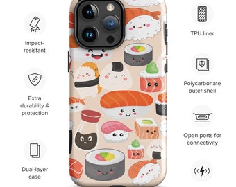 Tough Case for iPhone®, Sushi Lover, Sashimi, Foodie GiftGift for Foodie, Gift for Sushi Lover, Gift for Girlfriend