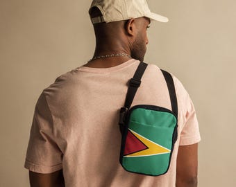 Guyana Crossbody Bag, Utility Bag, Carnival Bag, Guyana Carnival, Guyanese Clothing, Unisex Bag