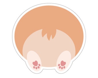 Corgie Butt Sticker, Dog Sitcker, Gift for dog owner