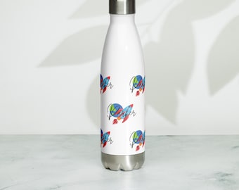 Personalized Rocket Ship Stainless Steel Water Bottle, Vacuum flask, School Water Bottle