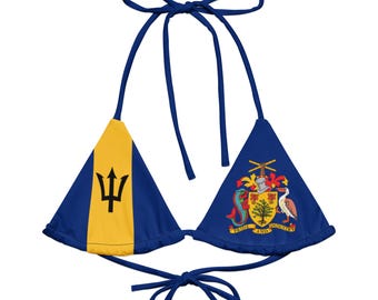 Barbados Bikini, Coat of Arms, Barbados Swimwear, Bajan Swimsuit, Trident, Plus Size Swimwear, Plus Size Swimsuit