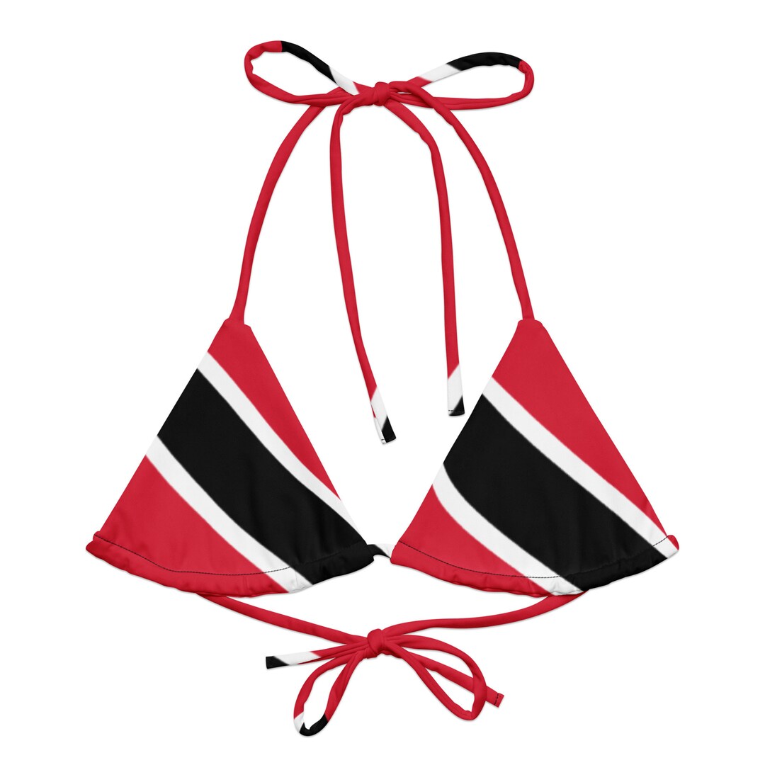 Trinidad Bikini Top, Trini Swimsuit, Red Swimsuit, Trinidad & Tobago