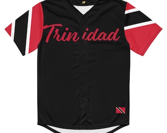 Trinidad Jersey, Personalized Jersey, Baseball Jersey, Trinidad Clothing, Lucian Pride, Name Gift, Trinidad Flag, Carnival Monday Wear,