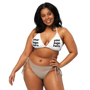 Custom Bikini Top, Custom Swimwear, Company Logo, Event Branding, Personalized Swimsuit,