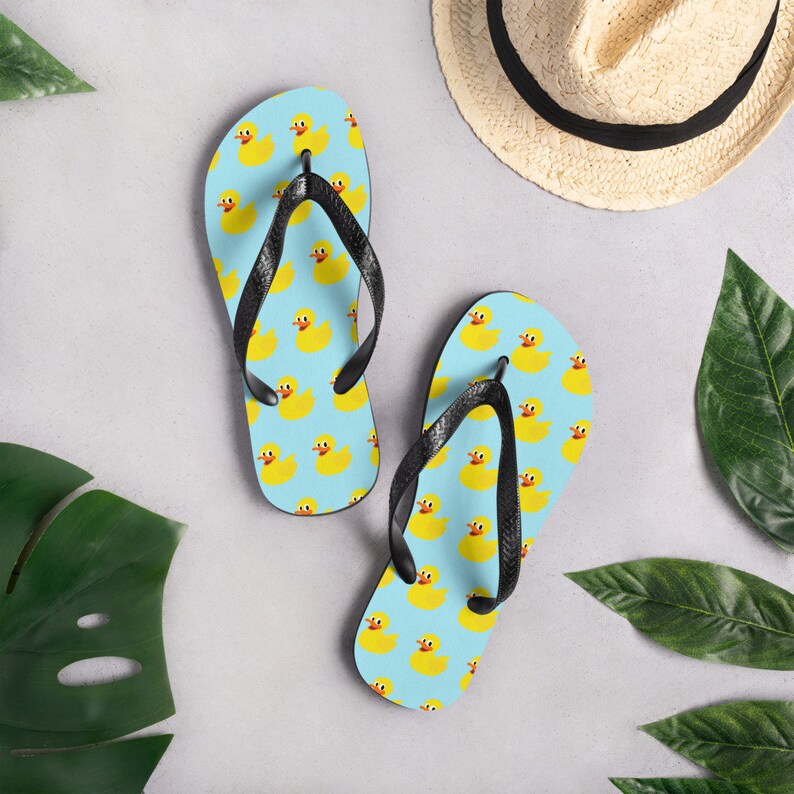 Rubber Duck Flip Flops, Rubber Duckie, Duck Clothing, Duck Sandals, - Etsy