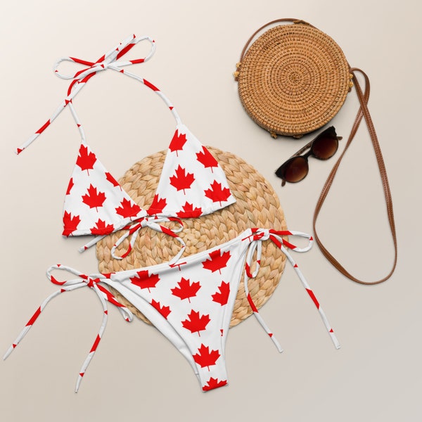 Canada Maple Leaf Bikini, Red Bikini, White Bikini, Canada Day, Canadian Girl