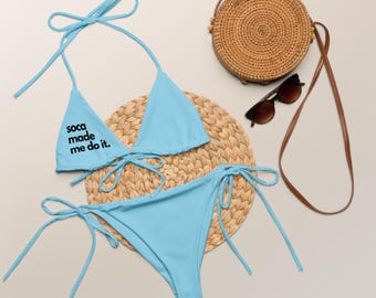 Soca Made Me Do it Bikini, Get On Bad, Trinidad Carnival, Cropover , Toronto Carnival, Monday Wear, Soca Music, Blue Bikini
