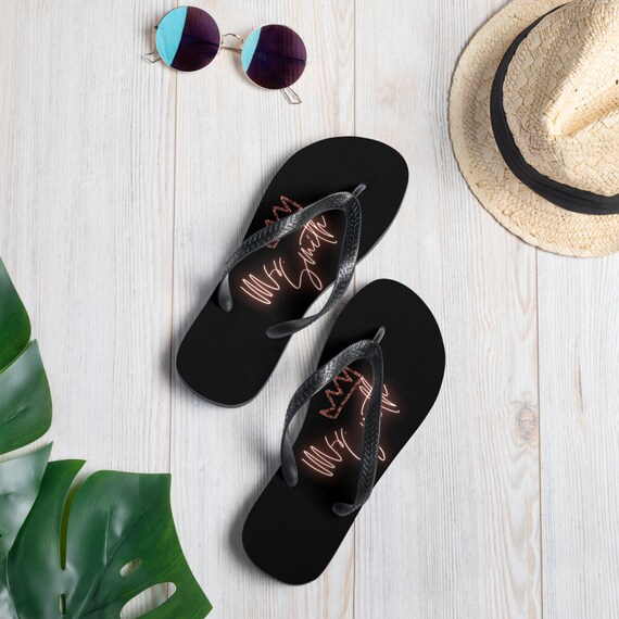 Buy Personalized Name Flip flops With Crown Teacher Gift