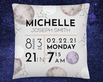 Moon  Stats Pillow