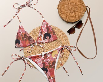 Beautiful Women Bikini, Women Support Women, Bikini,  Feminist, Petite Swimwear, Large bust swimwear, Plus Size Clothing