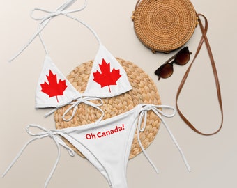 Canada Maple Leaf Bikini, Red Bikini, White Bikini, Canada Day, Canadian Girl