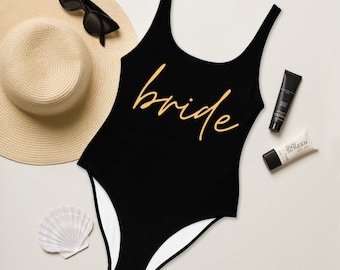 Bride One-Piece Swimsuit, Custom Bridal Swimsuit, Bachelorette Party, Future Mrs Swimsuit, Bride Squad Swimsuit, Bridal bathing suit