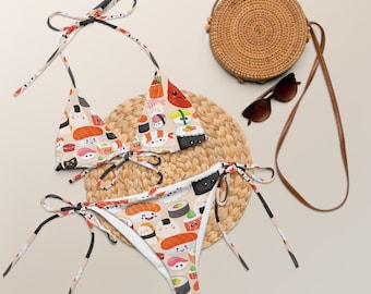 Sushi string bikini, Sushi Lover, Sashimi, Foodie Gift, Bikini SetGift for Foodie, Gift for Sushi Lover, Gift for Girlfriend