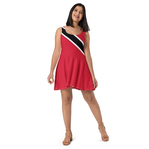 Trinidad Skater Dress, Trini Dress, Trinidad Clothing, Trinidad and Tobago, Trinidad Flag